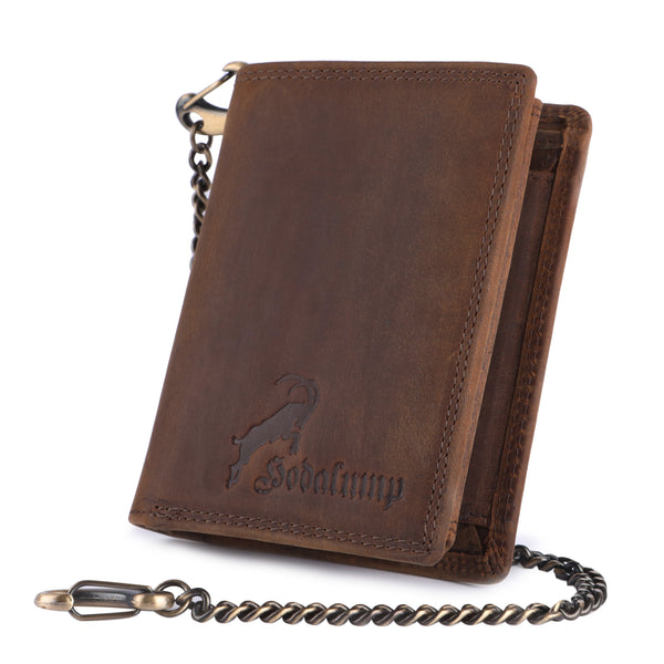 Vertical Wallet with Chain Lenz